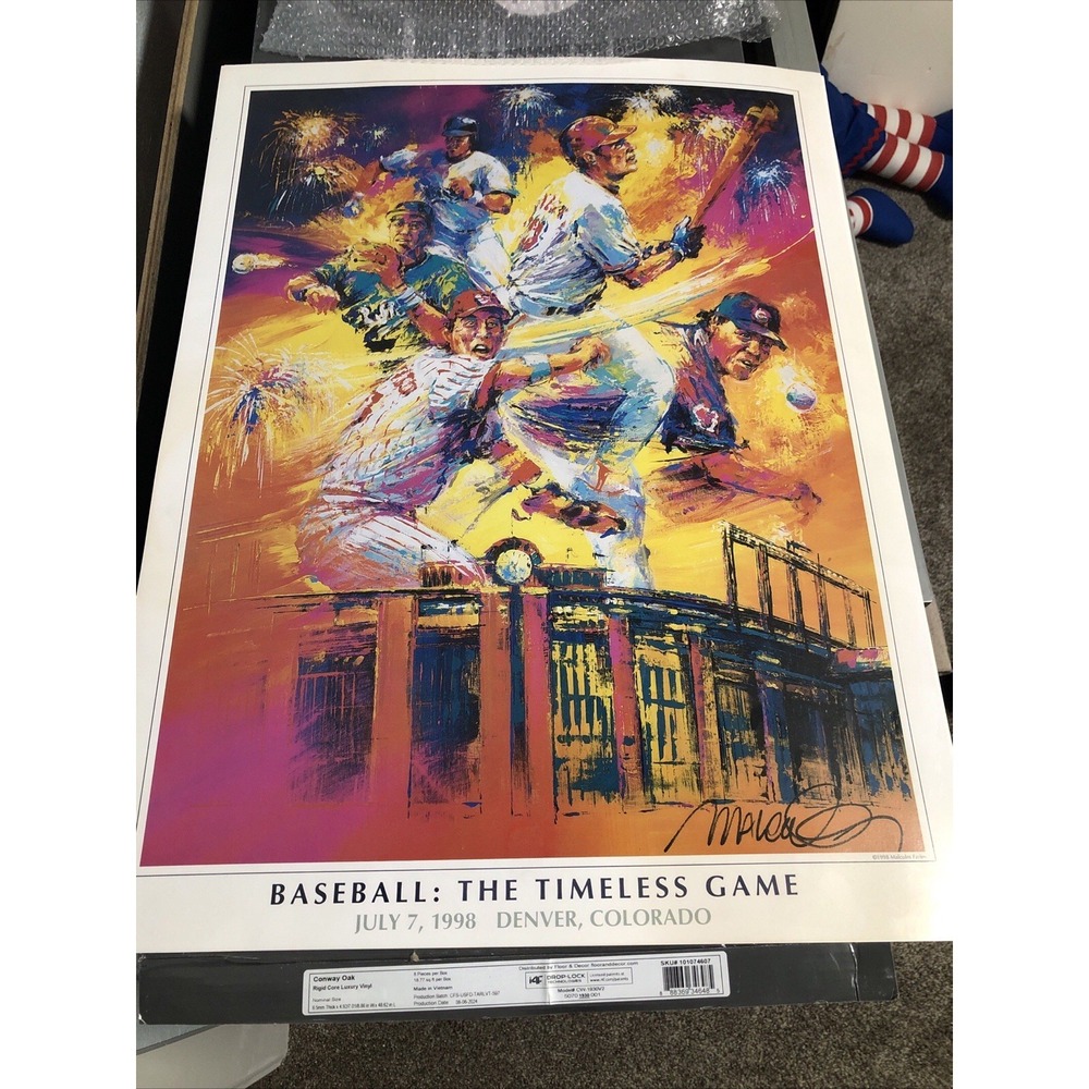 Timeless Baseball Print By Malcom Farley 18 By 24